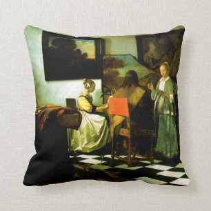 Nederlandse kunstenaar Vermeer schildert het conce Kussen