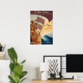 Nederlandse Kunstprint KLM Reisposter Poster (Thuiskantoor)