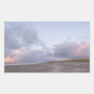 Nederlandse kust zonsondergang foto sticker
