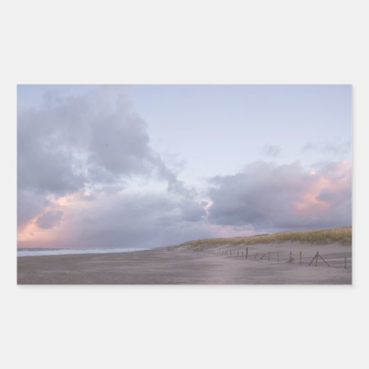Nederlandse kust zonsondergang foto sticker (Voorkant)