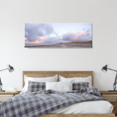 Nederlandse kust zonsondergang panorama canvas pri afdruk (Insitu (Slaapkamer))