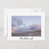 Nederlandse kustzonsondergang in Holland White bri Briefkaart (Voorkant / Achterkant)