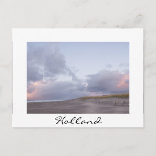 Nederlandse kustzonsondergang in Holland White bri Briefkaart