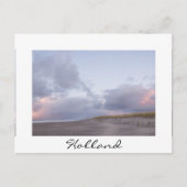 Nederlandse kustzonsondergang in Holland White bri Briefkaart (Voorkant)