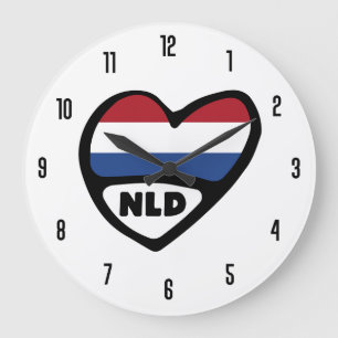 Nederlandse landencode NLD-vlaggenhoofd Grote Klok