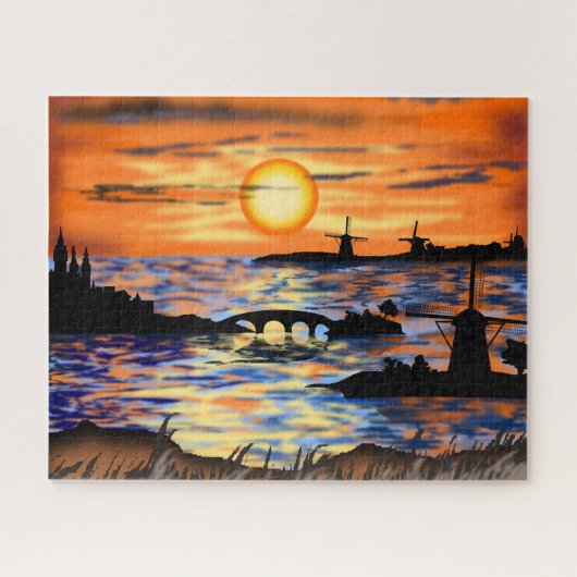 Nederlandse Landschap Puzzle Sunrise Legpuzzel (Horizontaal)