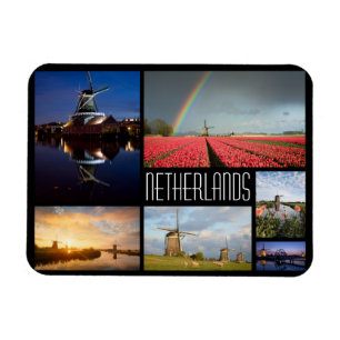 Nederlandse landschappen collage reis foto magneet