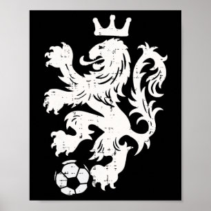Nederlandse Leeuw Nederlandse Oranje Voetbalfan Ma Poster