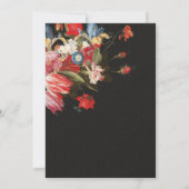 Nederlandse Maste Floral Dark & Moody Wedding Invi Kaart (Achterkant)