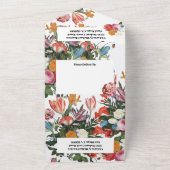 Nederlandse Meester Bloem Bruiloft All In One Uitnodiging (Buitenkant)