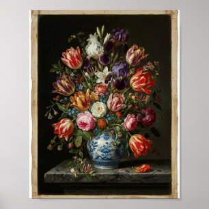 Nederlandse Meester Tulpen I Vintage Schilderij Poster