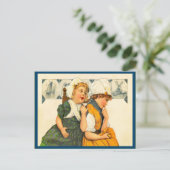  Nederlandse meisjes thuis Briefkaart (Staand voorkant)