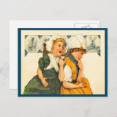  Nederlandse meisjes thuis Briefkaart (Voorkant / Achterkant)