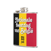 Nederlandse Nationale de Belgische vlag Heupfles (Links)
