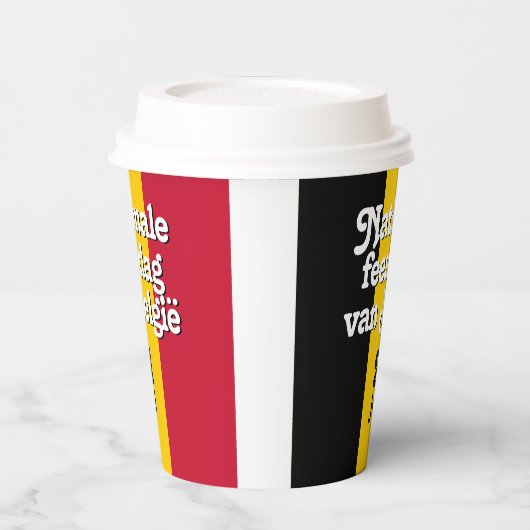 Nederlandse Nationale de Belgische vlag Papieren Bekers (Links)