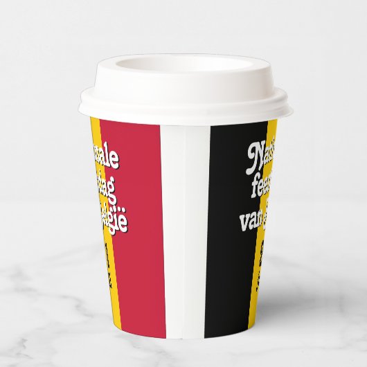 Nederlandse Nationale de Belgische vlag Papieren Bekers (Rechts)