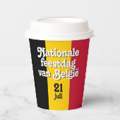 Nederlandse Nationale de Belgische vlag Papieren Bekers (Voorkant)