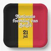 Nederlandse Nationale de Belgische vlag Papieren Bordje (Voorkant)