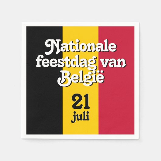 Nederlandse Nationale de Belgische vlag Servet (Voorkant)