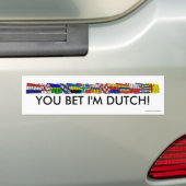 Nederlandse nationale en provinciale vlaggen bumpersticker (Op auto)