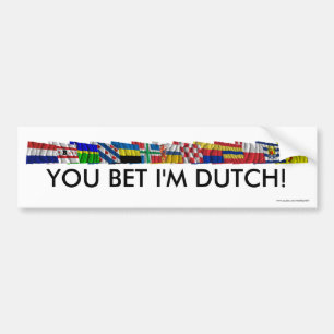 Nederlandse nationale en provinciale vlaggen bumpersticker