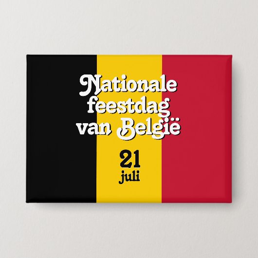 Nederlandse Nationale feestdag van België Belgisch Button (Voorkant)