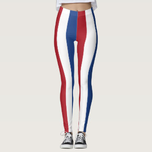 Nederlandse nationale vlaggekleurde verticale stre leggings