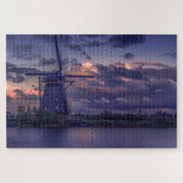 Nederlandse Nederlandse windmolen windmolen rivier Legpuzzel