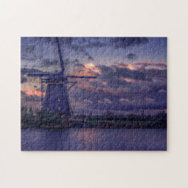 Nederlandse Nederlandse windmolen windmolen rivier Legpuzzel