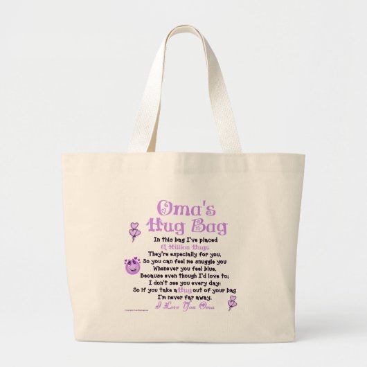 Nederlandse Oma Single Verse Grote Tote Bag (Voorkant)