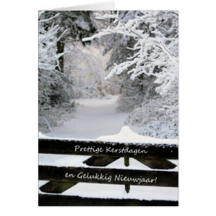 Nederlandse Omheining in sneeuw Merry X-mas & Happ