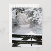 Nederlandse Omheining in sneeuw Merry X-mas & Happ Feestdagenkaart (Voorkant / Achterkant)
