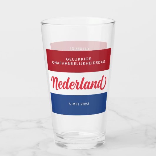 Nederlandse Onafhankelijkheidsdag Glas (Achterkant)