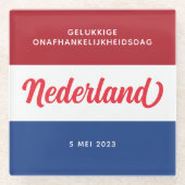 Nederlandse Onafhankelijkheidsdag Glazen Onderzetter (Voorkant)