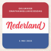 Nederlandse Onafhankelijkheidsdag Kartonnen Onderzetters (Voorkant)