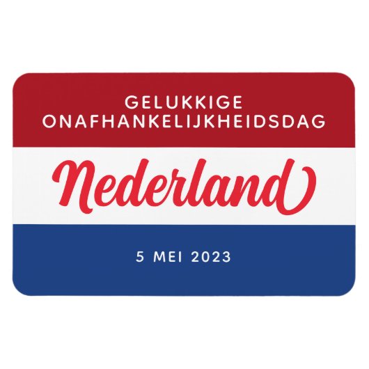 Nederlandse Onafhankelijkheidsdag Magneet (Horizontaal)