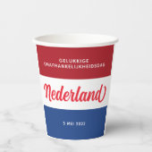 Nederlandse Onafhankelijkheidsdag Papieren Bekers (Voorkant)