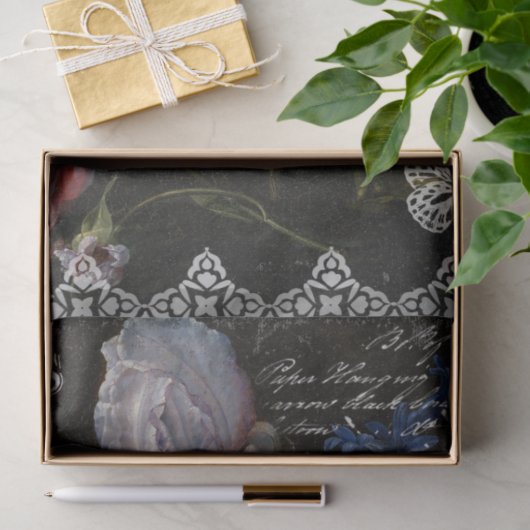 Nederlandse ontkoppeling van Floral Ephemera Tissuepapier (Geschenk)