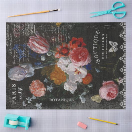 Nederlandse ontkoppeling van Floral Ephemera Tissuepapier (Craft)