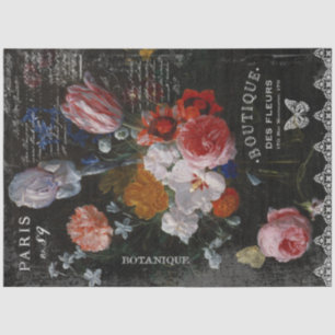 Nederlandse ontkoppeling van Floral Ephemera Tissuepapier