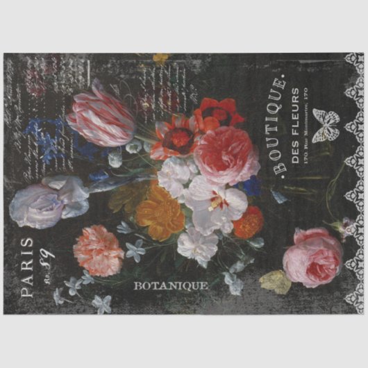  Nederlandse ontkoppeling van Floral Ephemera Tissuepapier (Voorkant)