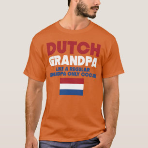 Nederlandse opa als een gewone opa alleen maar koe t-shirt