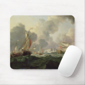 Nederlandse Pinks en een Britse Frigate in Choppy Muismat (Met muis)