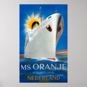 Nederlandse Poster voor reizen teruggezet