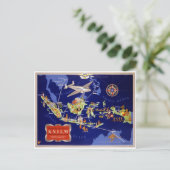 Nederlandse Poster voor reizen teruggezet Briefkaart (Staand voorkant)