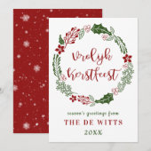 Nederlandse Prettig Kerstfeest, op maat Feestdagenkaart (Voorkant / Achterkant)