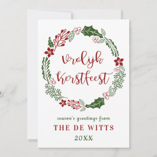 Nederlandse Prettig Kerstfeest, op maat Feestdagenkaart