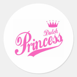 Nederlandse prinses ronde sticker