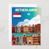 Nederlandse reisposter briefkaart (Voorkant / Achterkant)
