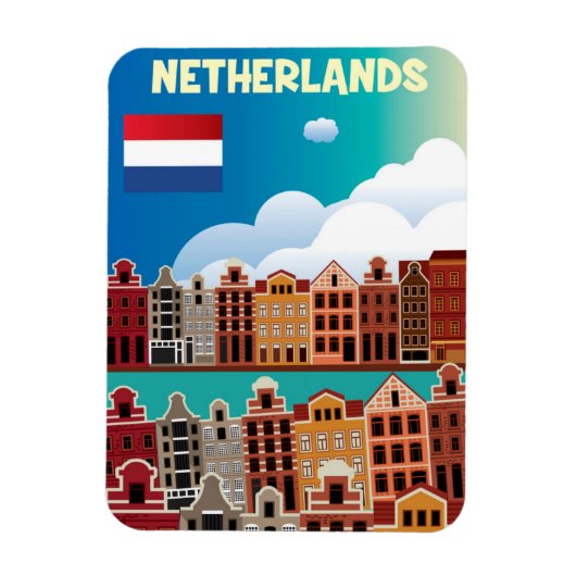 Nederlandse reisposter magneet (Verticaal)